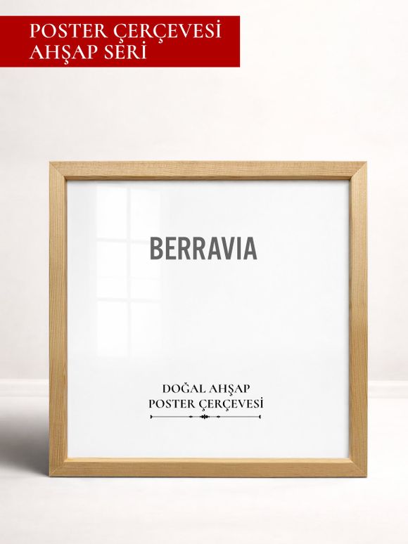 Kare Poster Çerçevesi — Doğal Ahşap